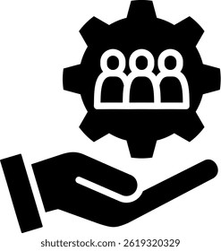 Human Resources Icon Glyph Vector Illustration