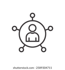 human resources icon isolated stroke in black color