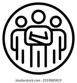 human resources icon line vector design elements pictograms wed logo and infographics 
