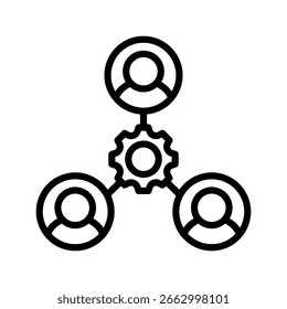 Ilustración vectorial de la línea de íconos de Recursos Humanos