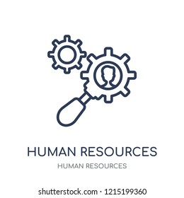 Human Resources Icon Human Resources Linear Stock Vector (Royalty Free ...