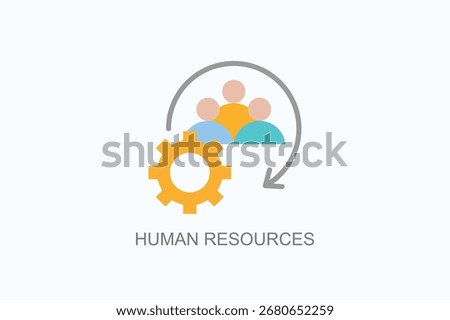 Human Resources Icon Or Logo Isolated Vector Illustration