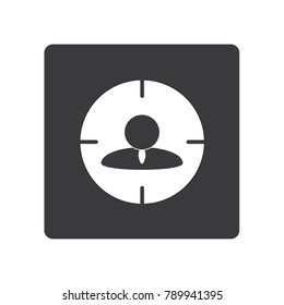 Human resources icon and market target audience