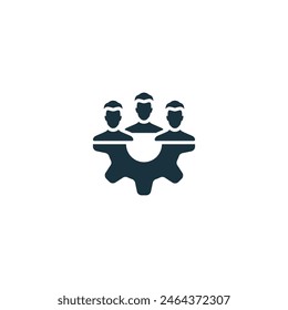 Human Resources icon. Monochrome simple Virtual Assistant icon for templates, web design and infographics