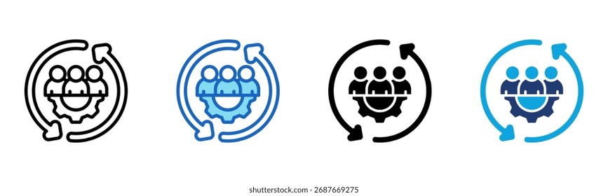 Icono de Recursos Humanos Ilustración vectorial Multi Style