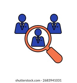 Icono de Recursos Humanos esbozo editable trazado de líneas de trazo eps.
