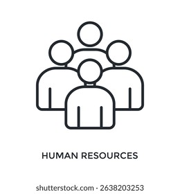 Human Resources Icon Outline Style. Vector Illustration For Graphic Design