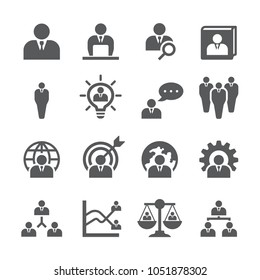 Human resources icon set