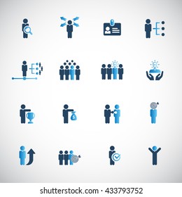 Human resources icon set.