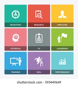 HUMAN RESOURCES ICON SET