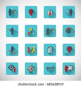 Human resources icon set - Female icon set