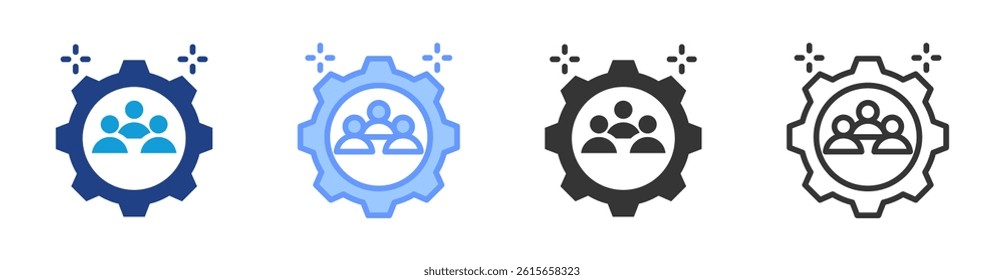 Human Resources icon set multiple style collection