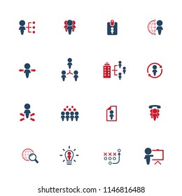 Human resources icon set. Vector illustration