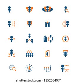 Human resources icon set. Vector illustration