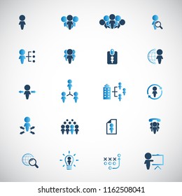 Human resources icon set. Vector illustration