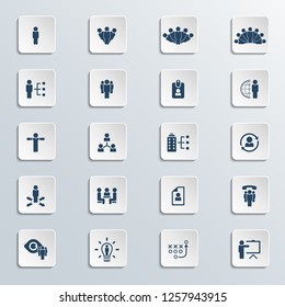 Human resources icon set. Vector illustration
