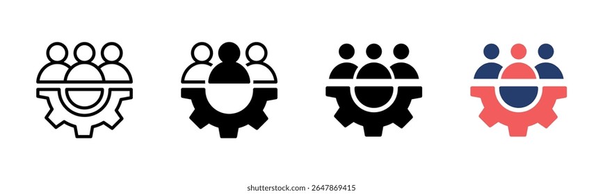 Human Resources icon sheet multiple style collection