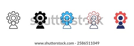 Human Resources icon sheet multiple style collection