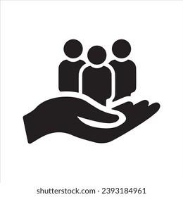 Human resources icon. Vector and glyph