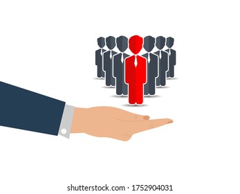 Human resources icon. Vector illustration.
