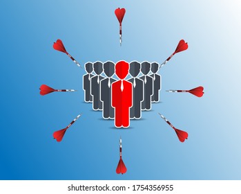 Human resources icon. Vector illustration.
