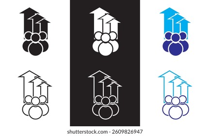 Human Resources icon.  Vector illustration. isolated on white and black background. EPS 10