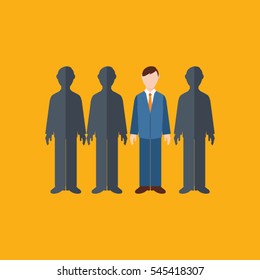 Human resources icon. Vector illustration.