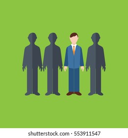 Human resources icon. Vector illustration.
