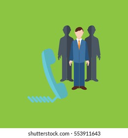 Human resources icon. Vector illustration.