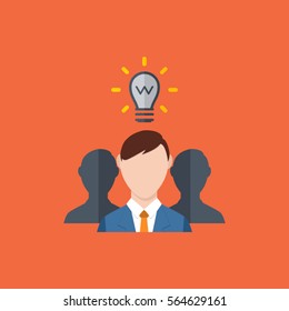 Human resources icon. Vector illustration.