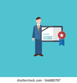 Human resources icon. Vector illustration.