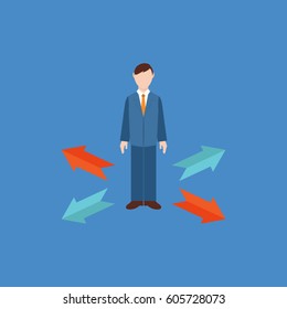Human resources icon. Vector illustration.
