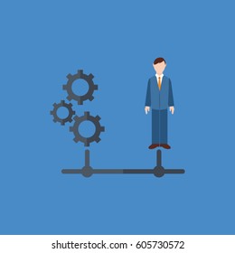 Human resources icon. Vector illustration.