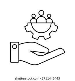 Icono de recursos humanos con fondo blanco Vector ilustración de stock