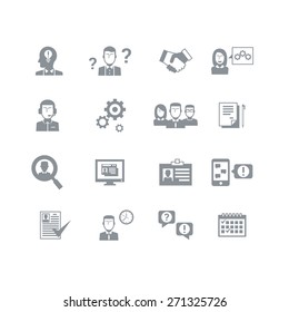 Human Resources Icons, eps 10, no transparencies