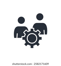 human resources icons isolated on White Background. Flat style design