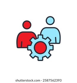 human resources icons isolated on White Background. Flat style design