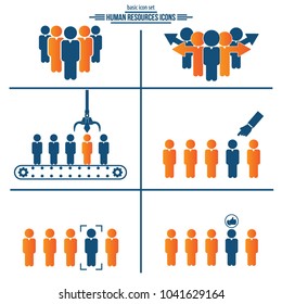 Human resources icons - human resource icon set.