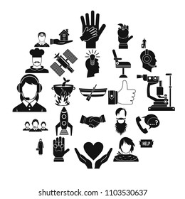 Human resources icons set. Simple set of 25 human resources vector icons for web isolated on white background