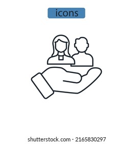 human resources icons  symbol vector elements for infographic web