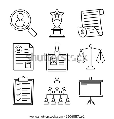 Human Resources Icons Vector set.