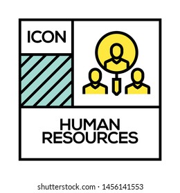 HUMAN RESOURCES AND ILLUSTRATION ICON CONCEPT