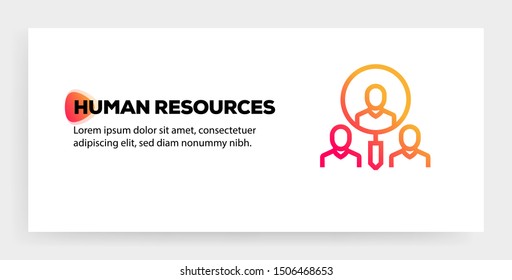 HUMAN RESOURCES AND ILLUSTRATION ICON CONCEPT