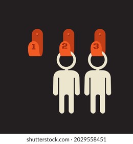 Human resources - illustration of unoccupied position or job 
