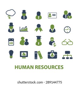 Humanressourcen, isolierte Symbole, Illustrationen, Vektorgrafiken