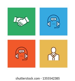 HUMAN RESOURCES LINE ICON SET