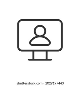 Icono de línea de recursos humanos, signo o símbolo. Pictograma de primera calidad con un diseño de diseño. Icono vector perfecto de píxeles de recursos humanos aislado en un fondo blanco. 