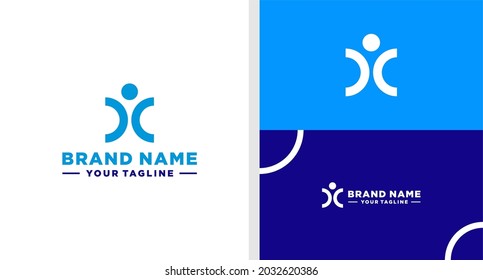 RECURSOS HUMANOS LOGO EDITABLE GEOMÉTRICO