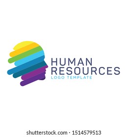 Human resources logo, HR logo, H R logo concept