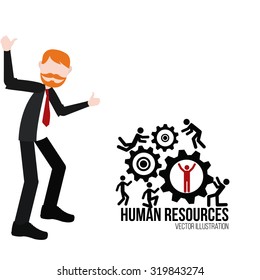 human resources man illustration over white color background